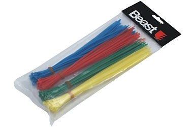 OPASKA TRYTKA TAŚMA KABLOWA ZACISKOWA KOLOR 120SZT 200x2.5MM MIX 4COLORS 120X