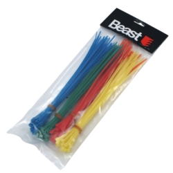 OPASKA TRYTKA TAŚMA KABLOWA ZACISKOWA KOLOR 120SZT 200x2.5MM MIX 4COLORS 120X