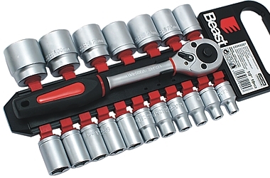 KLUCZE NASADOWE Z GRZECHOTKĄ 10-32MM 1/2" CV 19X