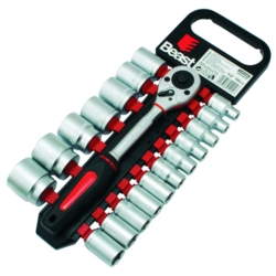 KLUCZE NASADOWE Z GRZECHOTKĄ 10-32MM 1/2" CV 19X