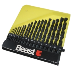 SPIRALBOHRERSATZ 1-10MM HSS 19X