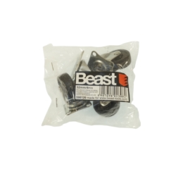 FURNITURE ROT. CASTERS - RUBBER: NO FLOOR SCRATCH 32MM RUBBER 4X