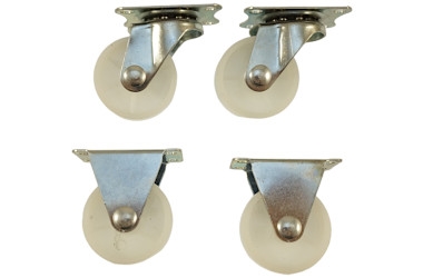 JUEGO DE RUEDAS 40MM NYLON 2+2