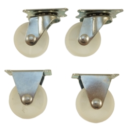 JUEGO DE RUEDAS 40MM NYLON 2+2