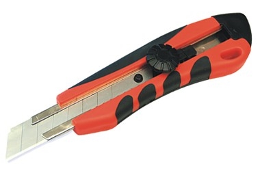 ABBRECHMESSER 18MM, TPR HANDLE, METAL SLIDE RAIL