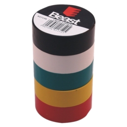 RUBAN ISOLANT DE COULEUR 19MMx10M 5ROLLS