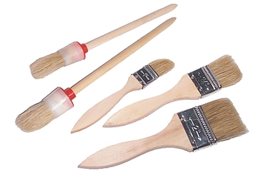 ZESTAW PĘDZLI PŁASKICH I OKRĄGŁYCH 1-1.5-2'' - 3X; NO. 4-6 - 2X