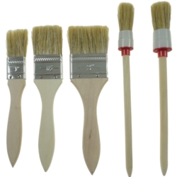 ZESTAW PĘDZLI PŁASKICH I OKRĄGŁYCH 1-1.5-2'' - 3X; NO. 4-6 - 2X