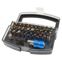 JEU D`EMBOUTS S2 STEEL, 30X BITS COLOUR, 2 ADAPT.