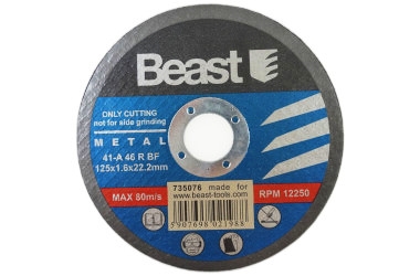 DISCHI ABRESIVI 125 x 1.6 x 22.2MM METAL