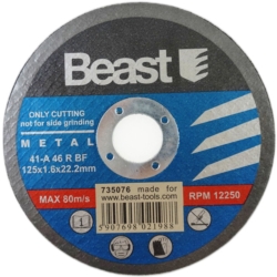 DISCHI ABRESIVI 125 x 1.6 x 22.2MM METAL