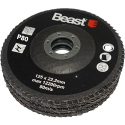 DYSK ŚCIERNICA LISTKOWA LAMELKA 3 SZTUKI P80 125/22MM 3X