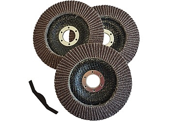 DISCOS ABRASIVOS DE LÁMINAS - PAQUETE DE 3 P80/125MM FOLDED 3X