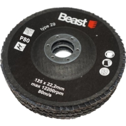 DISCOS ABRASIVOS DE LÁMINAS - PAQUETE DE 3 P80/125MM FOLDED 3X