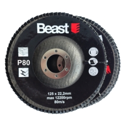 DISCOS ABRASIVOS DE LÁMINAS - PAQUETE DE 3 P80/125MM FOLDED 3X