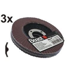 DYSK ŚCIERNICA LISTKOWA LAMELKA WYGIĘTA 3 SZTUKI P80 125/22MM FOLDED 3X