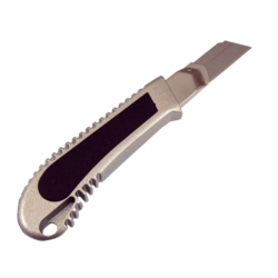 NÓŻ ŁAMANY WYSUWANY METALOWY, MASYWNY 18MM ZN-ALLOY METAL, MASSIVE