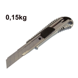 NÓŻ ŁAMANY WYSUWANY METALOWY, MASYWNY 18MM ZN-ALLOY METAL, MASSIVE