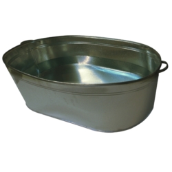 BATH ZINC PLATED 120L OVAL