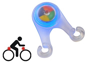 LED LAMPKA DO SZPRYCH W ROWERZE MIGAJĄCA LED BIKE 3-FUNCT. PP no batteries