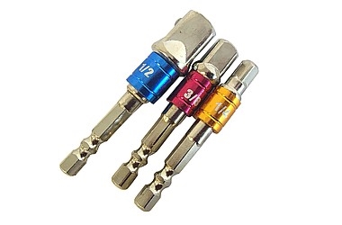 ADAPTER SATZ 1/2" 3/8" 1/4" HEX SHANK 3X