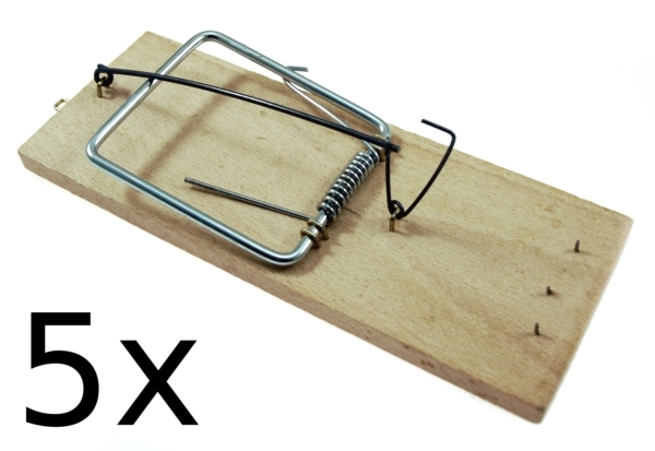 RATTENFALLE 5X 17x7CM WOOD