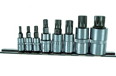 NABIR BIT VAG 8x VAG SOCKETS 1/4" (M4,5,6), 3/8" (M8,10,12), 1/2" (M14,16)