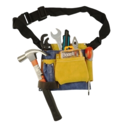 WERKZEUGGURTEL LEATHER 5 POCKETS LEATHER DOUBLE COLOUR