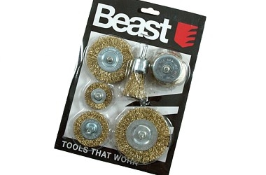 SET DI SPAZZOLE PER TRAPANO 6X: 1.5-2-2.5-3" +B1"+B2"