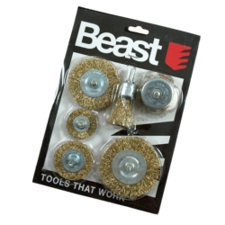 SET DI SPAZZOLE PER TRAPANO 6X: 1.5-2-2.5-3" +B1"+B2"