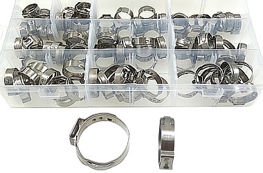 SET DI FASCETTE 100X STEPLESS STAINLESS STEEL 12.8-...-23.5MM
