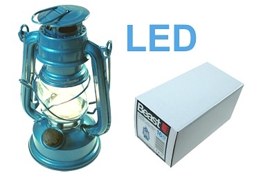LAMPADA "A PETROLIO" LED 190MM 16LED CARIBBEAN BLUE 4xAA