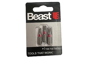 KOŃCÓWKI WKRĘTAKOWE BITY 3X T25-T30-T40 S2 STEEL