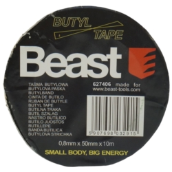 SILBERNES BUTYLBAND ABDICHTEND WASSERDICHT 0,8MM x 50MM x 10M BUTYL