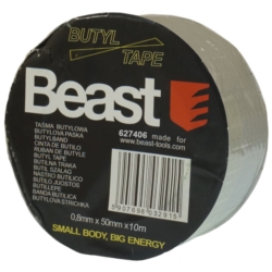 SILBERNES BUTYLBAND ABDICHTEND WASSERDICHT 0,8MM x 50MM x 10M BUTYL