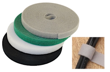 OPASKI TAŚMY DO PRZEWODÓW KABLI OPASKA RZEPOWA 5M x 8MM 4 COLOR ROLLS VELCRO HOOK-AND-LOOP