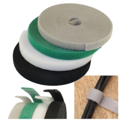 OPASKI TAŚMY DO PRZEWODÓW KABLI OPASKA RZEPOWA 5M x 8MM 4 COLOR ROLLS VELCRO HOOK-AND-LOOP