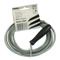 PRZETYKACZ RUR - SPIRALA KANALIZACYJNA - ŻMIJKA 5MMx3M ZINC PLATED