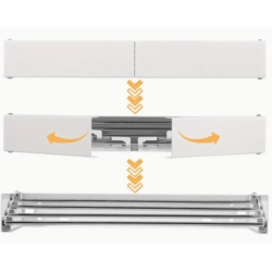 SUSZARKA NA PRANIE ROZKŁADANA ŚCIENNA BIAŁA 80x10x40CM ALU FOLDABLE max 25KG