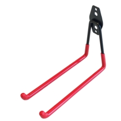 WIESZAK HAK UCHWYT ŚCIANA PODWÓJN Z POWŁOKĄ GUMOWĄ RED 190X65x160MM STEEL MAX 15KG