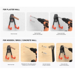 GANCHO DE ACERO PARA PARED 