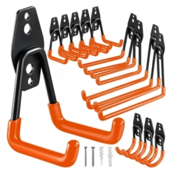 GANCIO DA PARETE IN ACCIAIO 12 PEZZI 