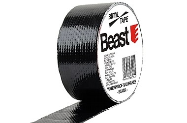 TAŚMA BUTYLOWA CZARNA USZCZELNIAJĄCA WODOODPORNA 0,8MM x 50MM x 10M BUTYL WATERPROOF BLACK UV