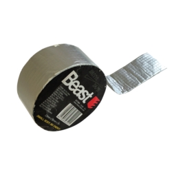 TAŚMA BUTYLOWA SREBRNA USZCZELNIAJĄCA WODOODPORNA 0,8MM x 50MM x 5M BUTYL WATERPROOF  SILVER UV